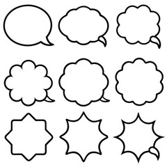 Collection of Cartoon Speech Bubbles