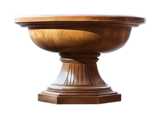 Baptismal Font for Christian Baptism Ceremonies - Isolated on White Background