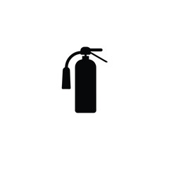 fire extinguisher silhouette on white background