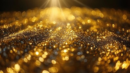 Golden Glitter Texture: Shimmering Luxury Background