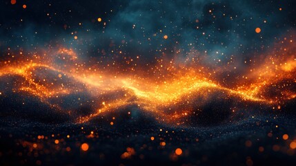 Obraz premium fire and nebula