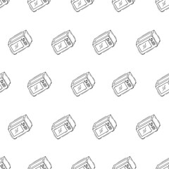 kitchen utensil pattern. kitchenware seamless pattern. doodle kitchen background