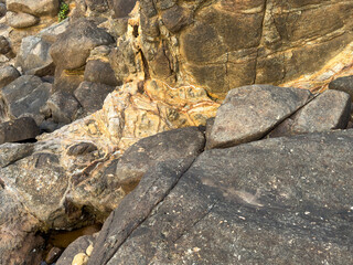 A rocky area with a lot of rocks and pebbles