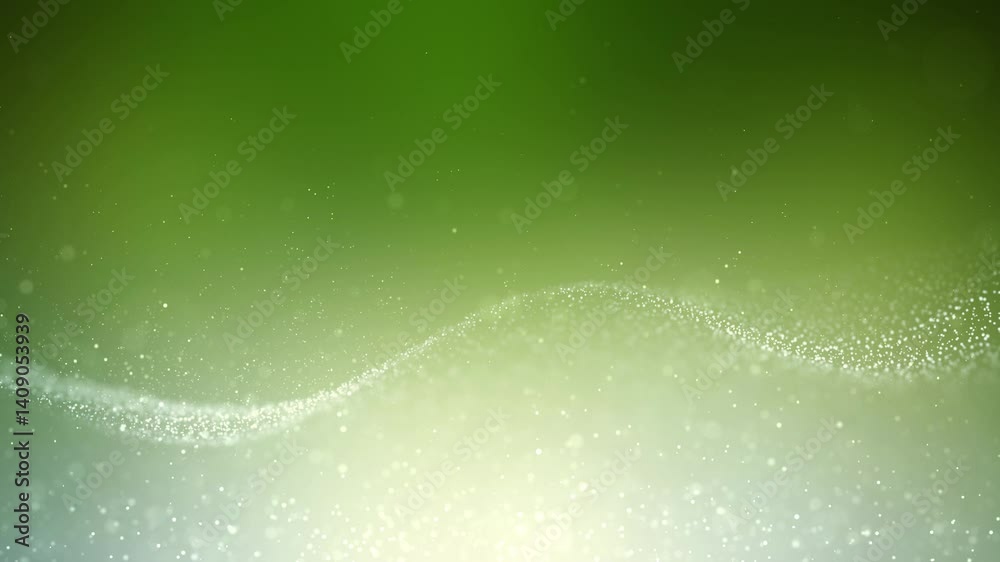 Canvas Prints abstract loop air bubbles on sunny yellow green sunny nature bokeh waves background.
