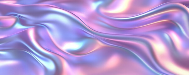Obraz premium Pastel pink and blue waves undulate gently on a clean white background