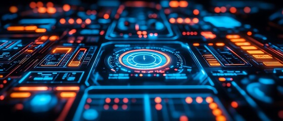 Futuristic Control Panel Interface