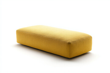 Mustard Yellow Rectangular Ottoman Modern Upholstered Footrest Home Decor