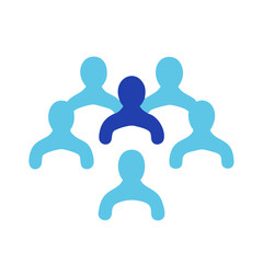 People network icon with five stylized users