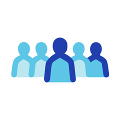 Fototapeta premium People group icon in simplified flat design