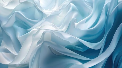 Obraz premium Abstract blue color wave flowing express the energetic ripple. Seamless texture of vividness curve swirling convey sense of harmony and wonderful scene perfect for effect and graphic design. AIG51.
