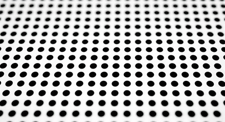 Perforated Metal Sheet: Uniform Black Dots on White, Repetitive Pattern.