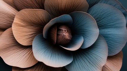 Close-up view of a flower featuring a prominent brown center.