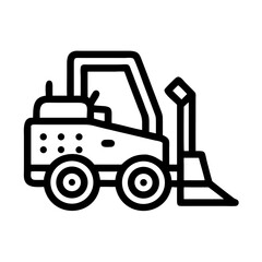 Obraz premium Skid Steer Loader Construction Machine Icon Design