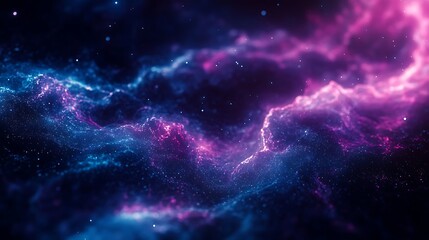 Cosmic nebulae display swirling, vibrant colors.