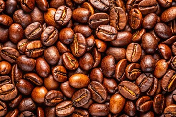 Obraz premium A close up of coffee beans with a brownish color