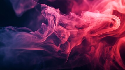 Vibrant, swirling smoke patterns in deep reds and purples.