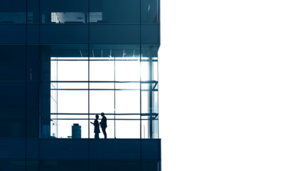 Professional Business Discussion in Modern Office Setting by a Group of Diverse Business People Conversing Near the Window