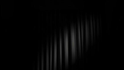 Monochromatic Elegance: A Dramatic Curtain Display in Shadow