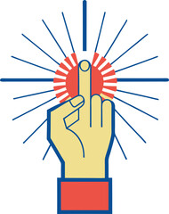 hand drawing light bulb