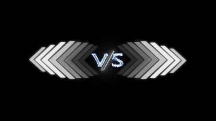 VS versus bars neon animated versus vs bars neon blue multiplayer co op team with smoky black background ,vs neon text with glowing lines and black background 4k video motion graphic ...