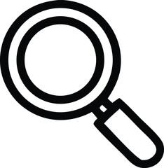 This vector magnifying glass icon represents a tool for search and optical magnification, an isolated symbol for exploration and discovery