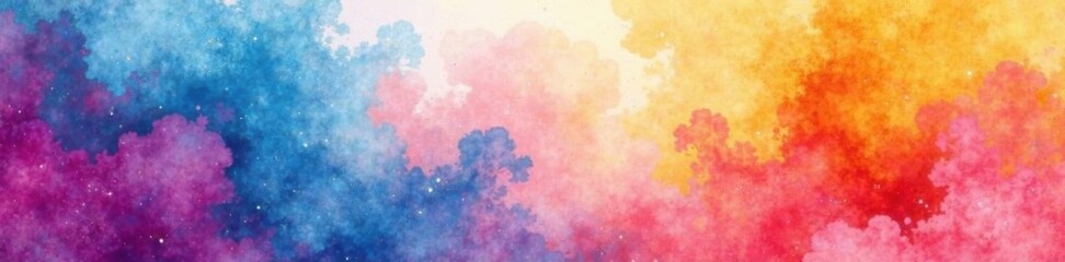 Obraz premium Vibrant colorful watercolor textures for modern flyer design , texture, flyer, background