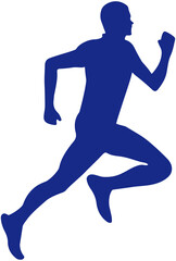 Fototapeta premium Silhouette Athlete Running icon 
