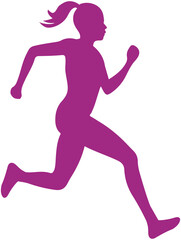 Silhouette Athlete Running icon
