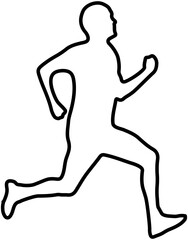 Running sport line icon