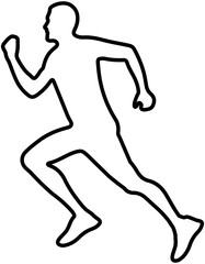 Running sport line icon