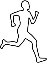 Running sport line icon