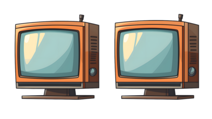 Professional Cartoon Television Illustration with High-Quality Resolution and Great Design