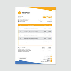 Business and Unique invoice template