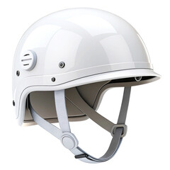 Fototapeta premium white military helmet emoji icon 3d rendering isolated on white background