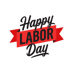Happy Labor day. Handwritten inscription for the Labor Day holiday. Lettering; banner; poster. Vector illustration