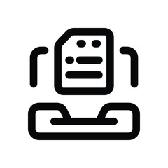 data collection line icon. Clean and minimalist vector icon for websites, mobile apps, presentations, and logos. Fully scalable and customizable for any project.