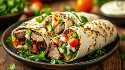 Savory Lamb Wraps A Delicious Mediterranean Culinary Delight