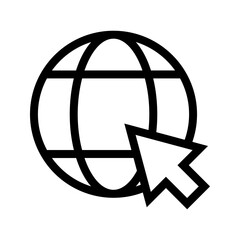 Web icon. Website vector icon. Internet world vector on transparent background