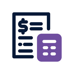 Fototapeta premium tax calculator dual tone icon. Sleek and modern vector icon for websites, mobile apps, marketing materials, and corporate design. Fully scalable and ready to use.