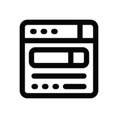 website line icon. Clean and minimalist vector icon for websites, mobile apps, presentations, and logos. Fully scalable and customizable for any project.