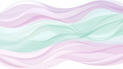 Obraz premium delicate pastel wave design in pink and teal shades wallpaper