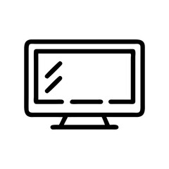 Smart TV Screen Outline Icon Design