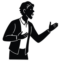 A Person Gesturing While Speaking
