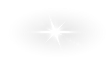 PNG sparkles and glowing stars. Bright white burst with magical lens flare and glitter overlay. Festive abstract background for celebration or holiday vector design.