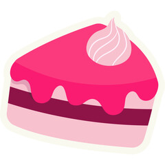vector illustration of a piece of cake
