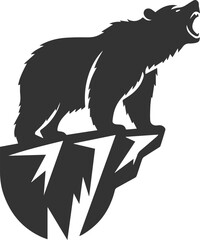 Forest bear animal silhouette