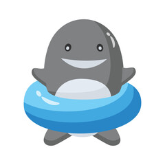 Download our premium 3d style icon of plush shark