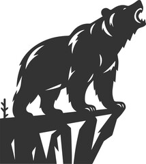 Forest bear animal silhouette