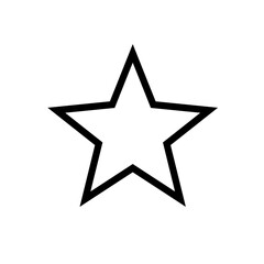 Star icon in outlined black minimalist style