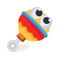 A customizable 3d style icon depicting baby shaker
